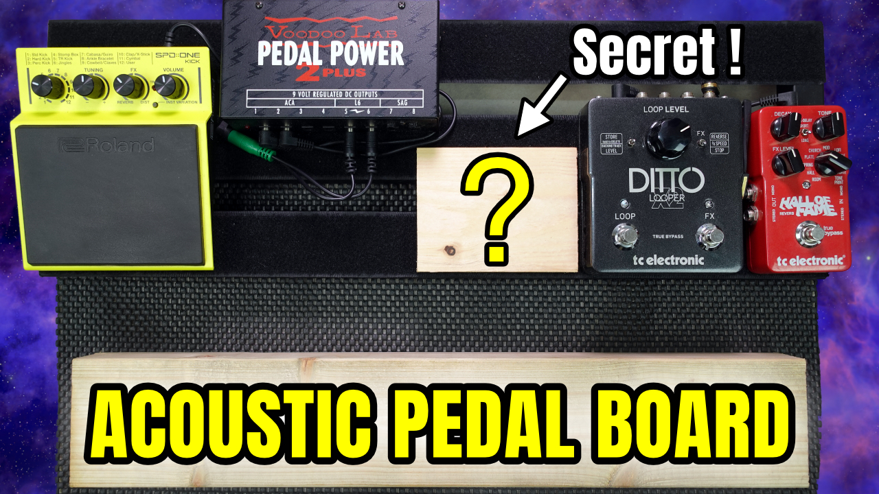 Featured image for “Acoustic Guitar Pedal Board Setup: Looper, Stomp, Reverb & a Secret Wooden Block”
